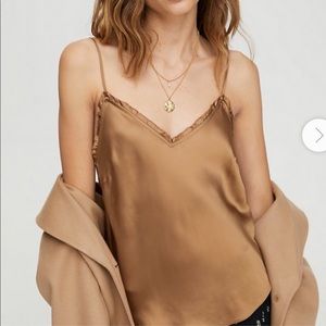 wilfred ruffle camisole in gold